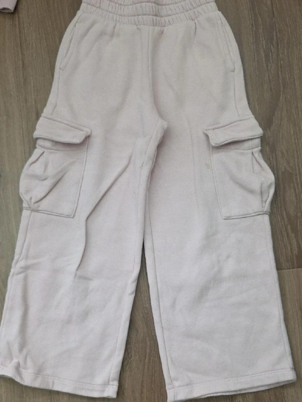 GAP Kids Blush Wide-Leg Cargo Sweatpants